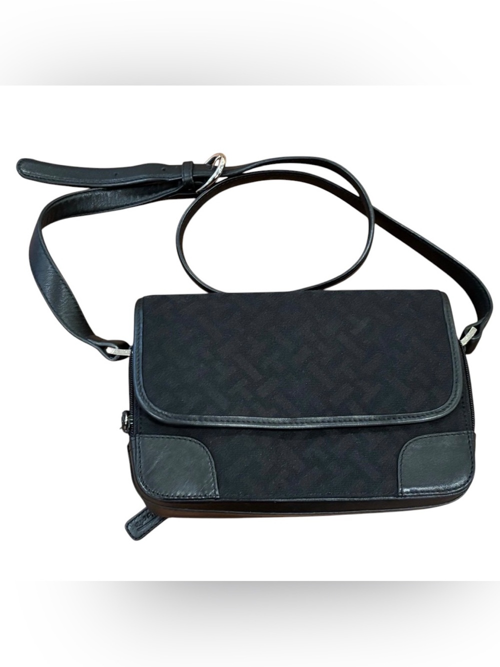 Vintage Talbots Black Adjustable Shoulder Women’s Bag w Zippered Pockets